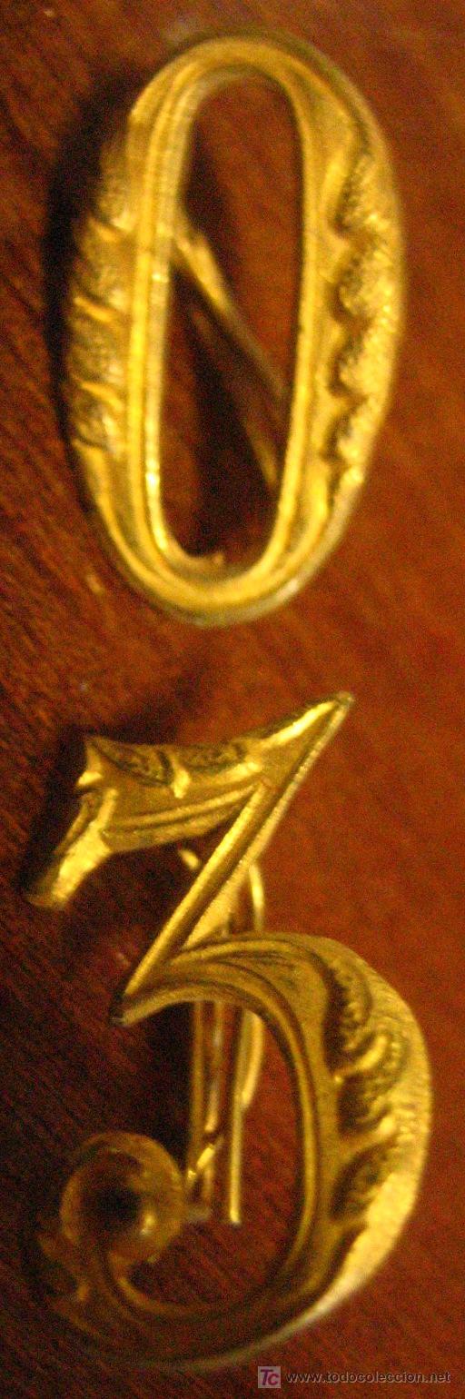 Militaria: N&uacute;meros 3 y 0 de 3 cms - Foto 1