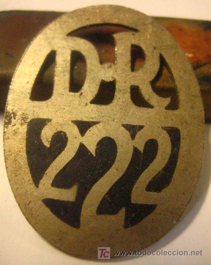 Militaria: Chapa sin terminar DR 222 - Foto 1