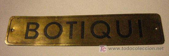 Militaria: Placa BOTIQUI, Rep&uacute;blica, 25 x 115 cms aprox. - Foto 1