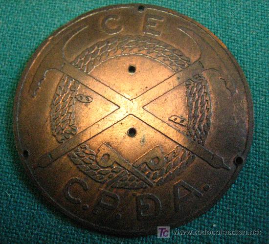 Militaria: Chapa CE, CPDA, 45 cms - Foto 1