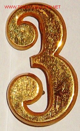 Militaria: N&ordm;3 de cuello, plano. - Foto 1