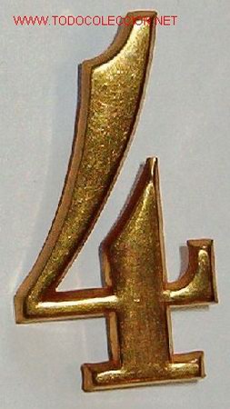 Militaria: N&ordm; 4 de cuello, dorado, de 3,7 cms. - Foto 1