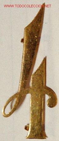 Militaria: N&ordm; 4 de cuello, plano. - Foto 1