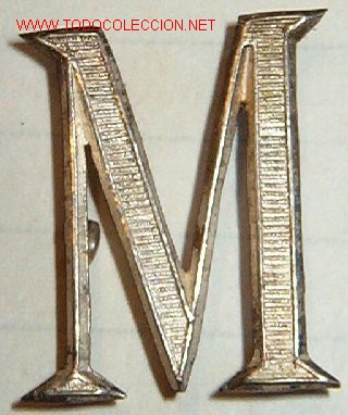 Militaria: Insignia M de cuello. - Foto 1