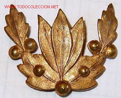Militaria: Insignia de laurel dorada, de dragona. - Foto 1