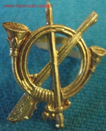 Militaria: Insignia de cuello de infanter&iacute;a. - Foto 1