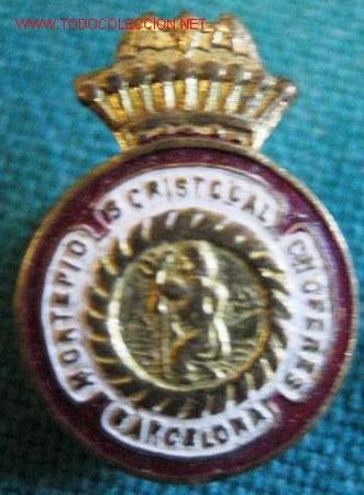 Militaria: Insignia de ojal de San Cristobal. - Foto 1