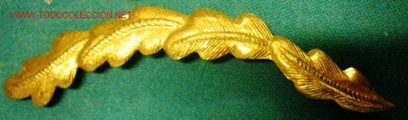 Militaria: Hojas de gorra de 11,5 cms. aprox. - Foto 1