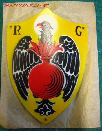 Militaria: Chapa de brazo RG. - Foto 1