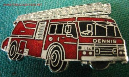 Militaria: Pin de cami&oacute;n de bomberos. - Foto 1