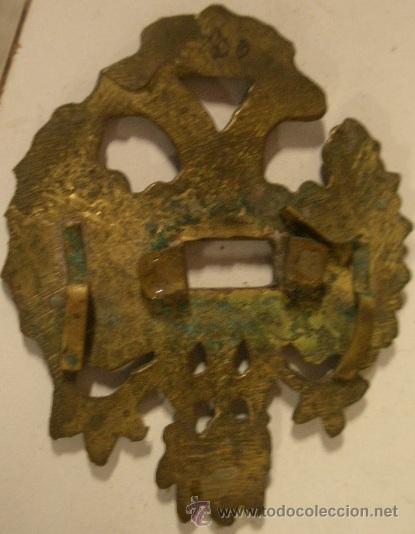 Militaria: Placa de bronce de &aacute;guila bic&eacute;fala de 6 x 7,5 cms. - Foto 2