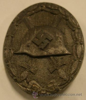 Militaria: Placa de herido en plata, maciza - Foto 2