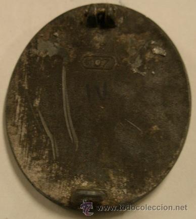 Militaria: Placa de herido en plata, maciza - Foto 3