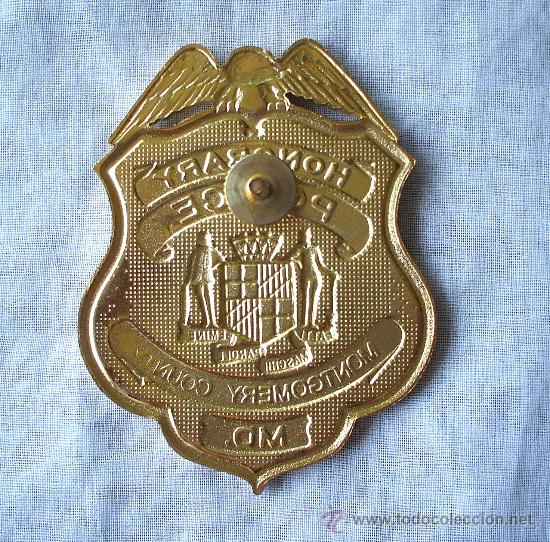 Militaria: PLACA POLIC&Iacute;A MONTGOMERY COUNTY. - Foto 2