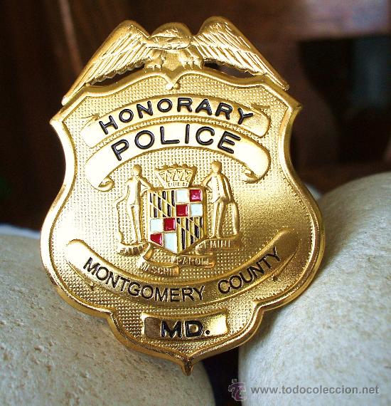 Militaria: PLACA POLIC&Iacute;A MONTGOMERY COUNTY. - Foto 3