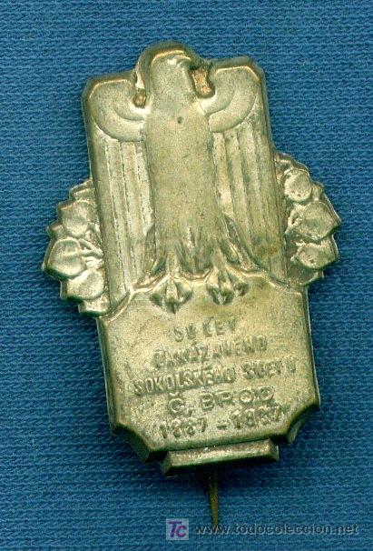 Military Antiques: Rep&uacute;blica Checoslovaca. Insignia patri&oacute;tica. Sokol. 1937.