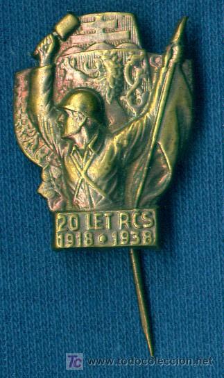 Militaria: Rep&uacute;blica Checoslovaca. Insignia patri&oacute;tica. Legi&oacute;n Checa 1938.