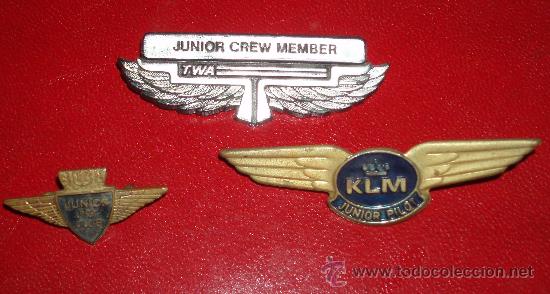 Militaria: 3 emblemas piloto junior - Foto 1
