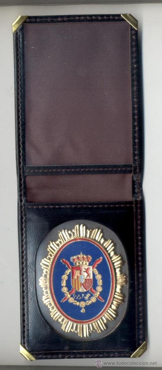 Militaria: CARTERA -BILLETERA CON PLACA DE GUARDIA REAL - Foto 1