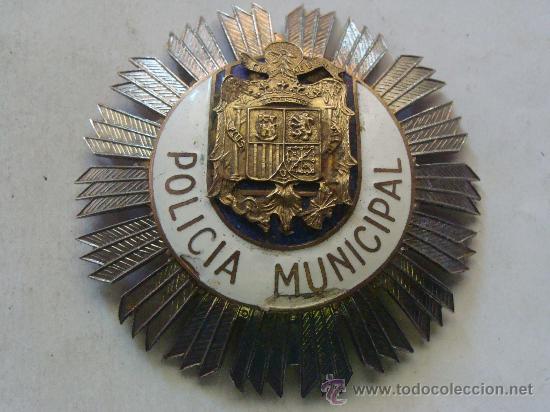 gran placa de la policia años 80 agrupación de - Compra venta en