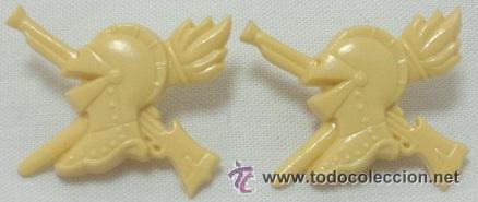 Militaria: LOGISTICA. EMBLEMAS DE CUELLO DE PLASTICO - Foto 1