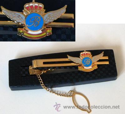 Militaria: PISACORBATA &iquest; MILITAR EJ&Eacute;RCITO AIRE ? - ESCUDO ALADO PISA CORBATA PISACORBATAS DORADO