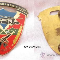 Militaria: INSIGNIA MILITAR COLOMBIA NARCOTRAFICO. Lote 30089591