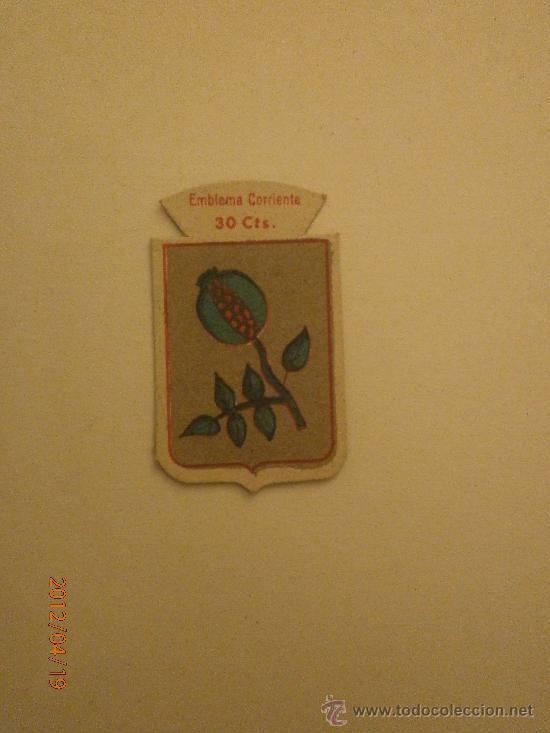 Military Antiques: EMBLEMA CORRIENTE 30 CTS, CASTELLON , SERIE B -N&ordm; 295-