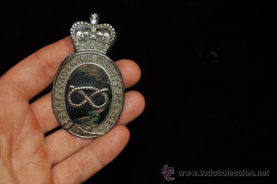 Militaria: PLACA DE GORRA DE UN CONDADO DE INGLATERRA - Foto 3