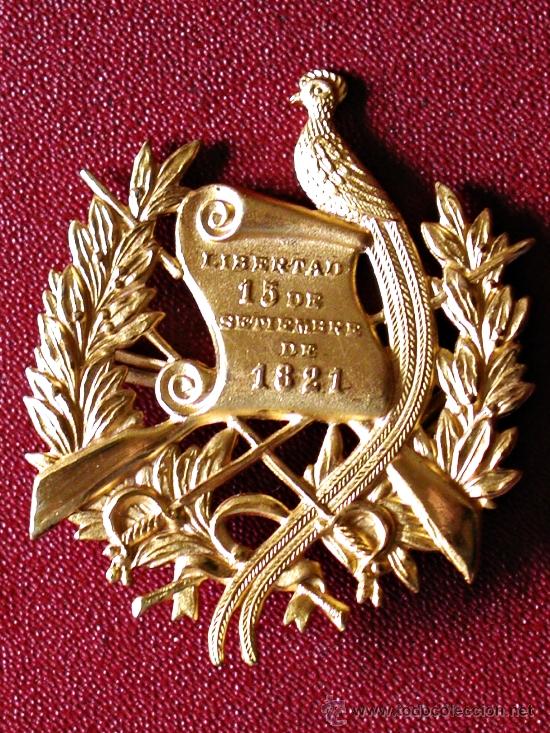 Militaria: GUATEMALA. EMBLEMA de la independencia de Centroam&eacute;rica de Espa&ntilde;a, el 15 de septiembre de 1821