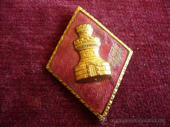 Militaria: Rombo antiguo esmaltado de ingenieros