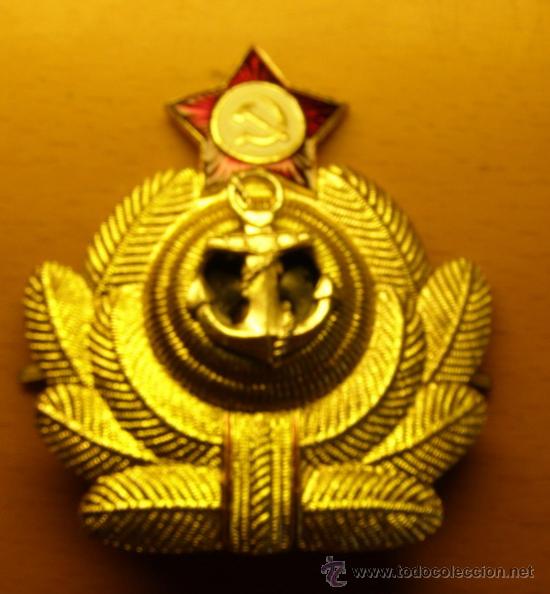 Militaria: Insignia de gorra, Marina Sovi&eacute;tica. - Foto 1