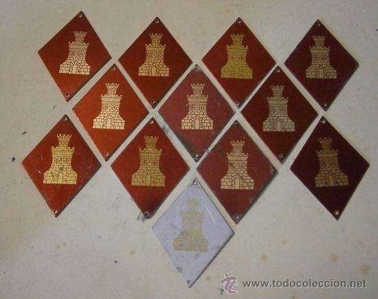 Militaria: Lote de 10 rombos de ingenieros. - Foto 1