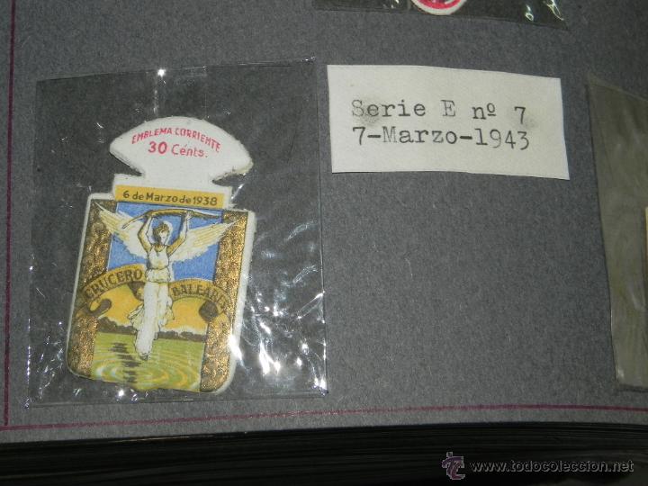 Militaria: EMBLEMA DE AUXILIO SOCIAL, PRECIO 30 CTS, TAMA&Ntilde;O 2,5 X 4 CMS, SERIE E, NUMERO 7, 7 MARZO DE 1943