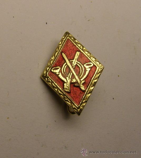 Militaria: Insignia rombo de infanteria, tama&ntilde;o miniatura.
