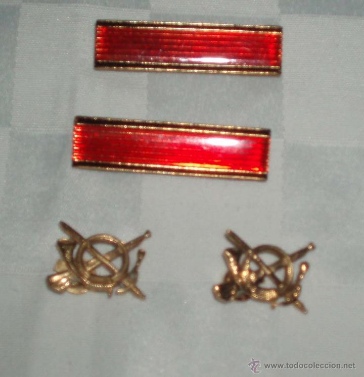 Militaria: emblemas de infanteria espa&ntilde;ola metalicos