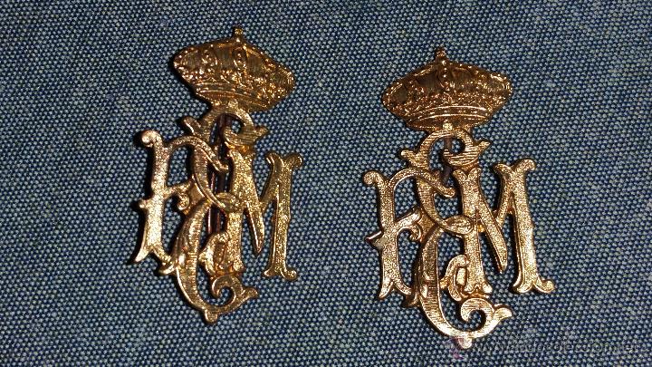 Militaria: DISTINTIVOS DE CUELLO  DE LA ESCUELA SUPERIOR DEL EJERCITO - Foto 1