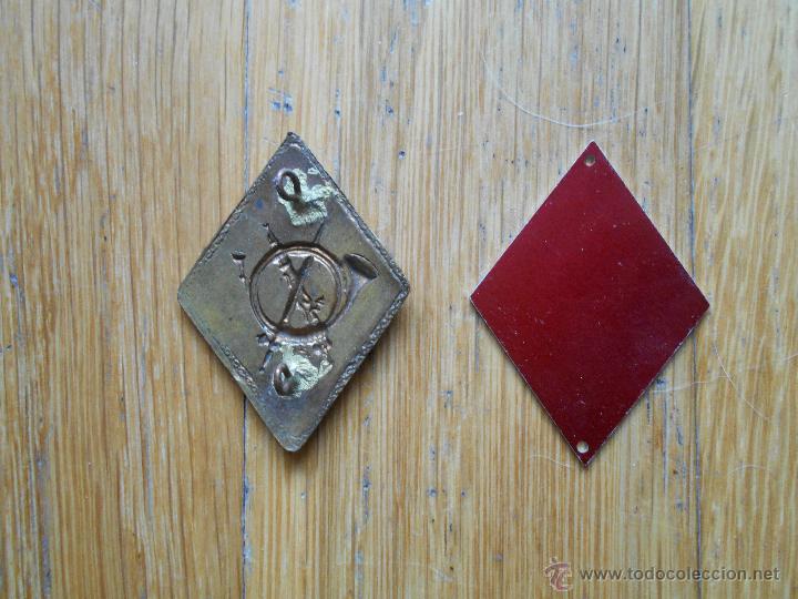Militaria: LOTE DOS ROMBOS EJERCITO ESPA&Ntilde;OL, Una Esmaltada - Foto 2