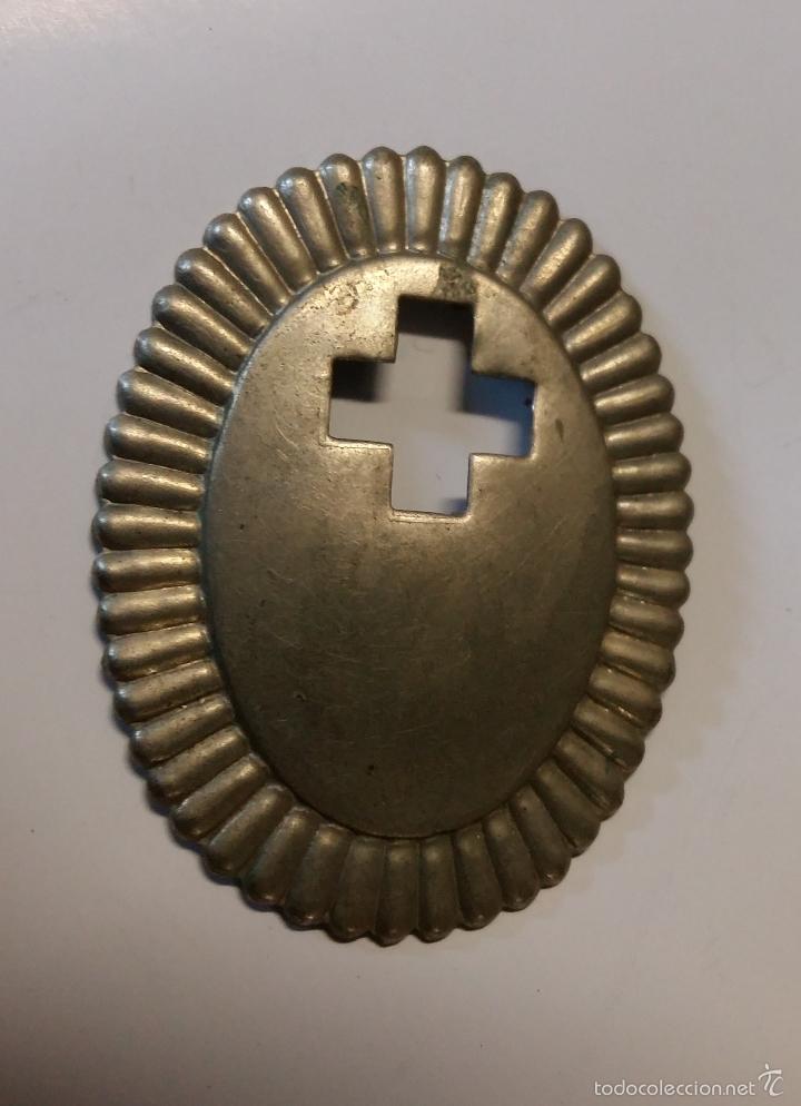 Militaria: Base de placa de la Cruz Roja, Rep&uacute;blica - Foto 1