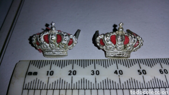 Militaria: Pareja de coronas alfonsinas - Foto 1