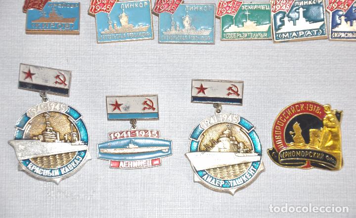 Militaria: Lote 14 insignias i pins sovieticas .Barcos i submarinas sovieticas . URSS. - Foto 3 - 78816145