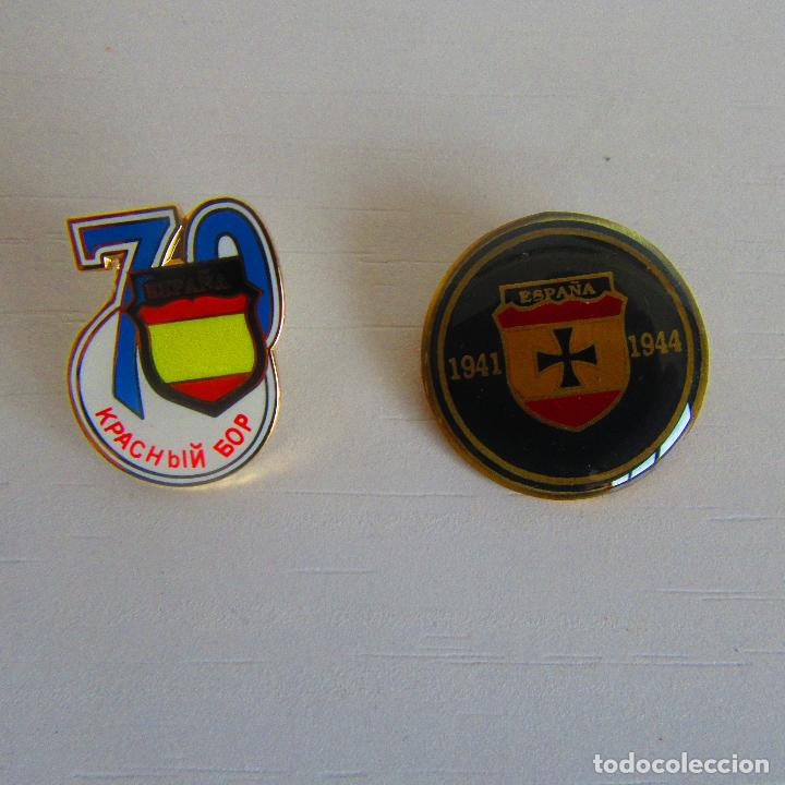 Militaria: Lote insignias pins divisi&oacute;n azul