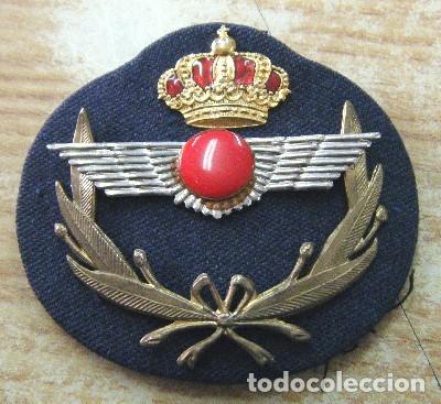 Militaria: GALLETA DE GORRA DE SUBOFICIAL DEL EJERCITO DEL AIRE, METAL SOBRE TELA.