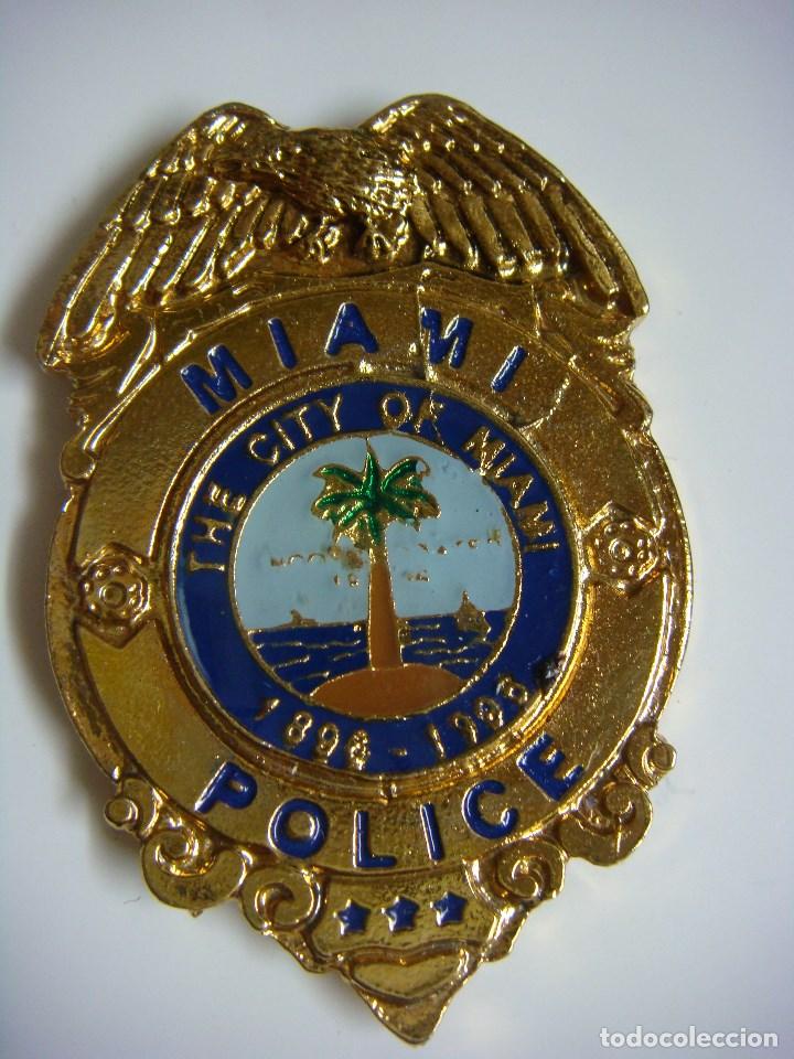 Militaria: PLACA POLICE MIAMI - Foto 1