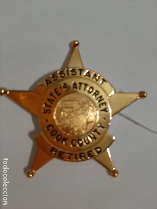 Militaria: PLACA DEL ASISTENTE DEL FISCAL DEL CONDADO DE COOK - Foto 6