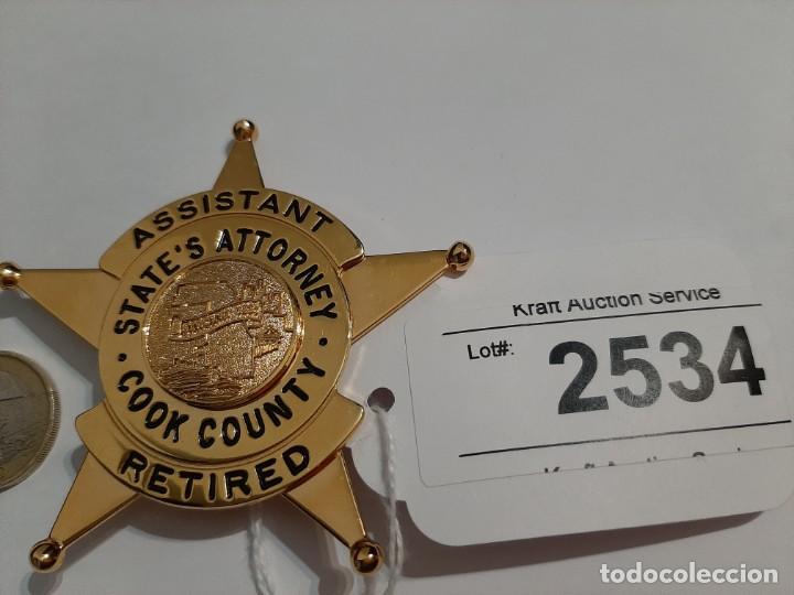 Militaria: PLACA DEL ASISTENTE DEL FISCAL DEL CONDADO DE COOK - Foto 3