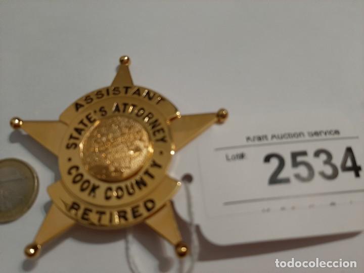 Militaria: PLACA DEL ASISTENTE DEL FISCAL DEL CONDADO DE COOK - Foto 4