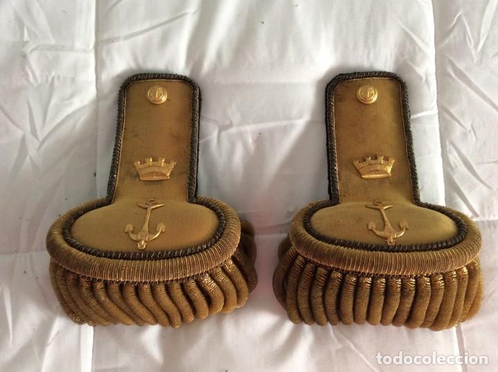 Military Antiques: PAREJA DE CHARRETERAS DE ALMIRANTE DE LA ARMADA