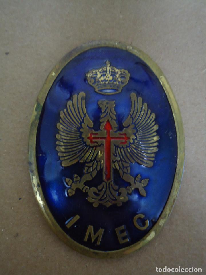 Militaria: ANTIGUA PLACA DEL EJERCITO ESPA&Ntilde;OL I.M.E.C. --- 13 - Foto 1