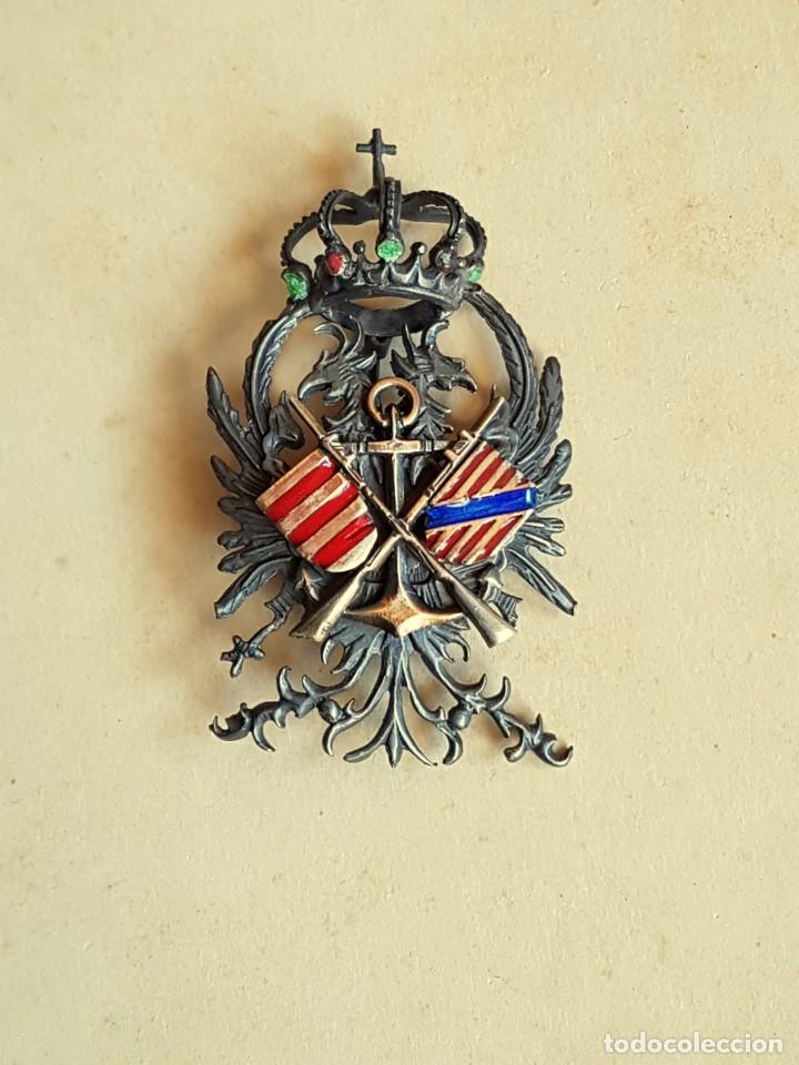 Militaria: ESCUDO ORIGINAL DEL TERCIO DE LA ARMADA. PLATA.